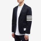 Thom Browne Men's Unconstructed Twill Arm Stripe Blazer in Navy