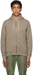 John Elliott Taupe Flash 2 Full-Zip Hoodie