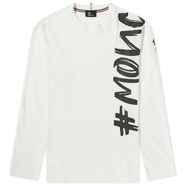 Photo: Moncler Grenoble Men's Long Sleeve Side Logo T-Shirt in White