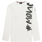 Moncler Grenoble Men's Long Sleeve Side Logo T-Shirt in White