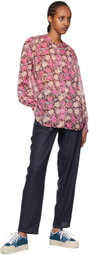 Isabel Marant Etoile Pink & Brown Mexika Shirt