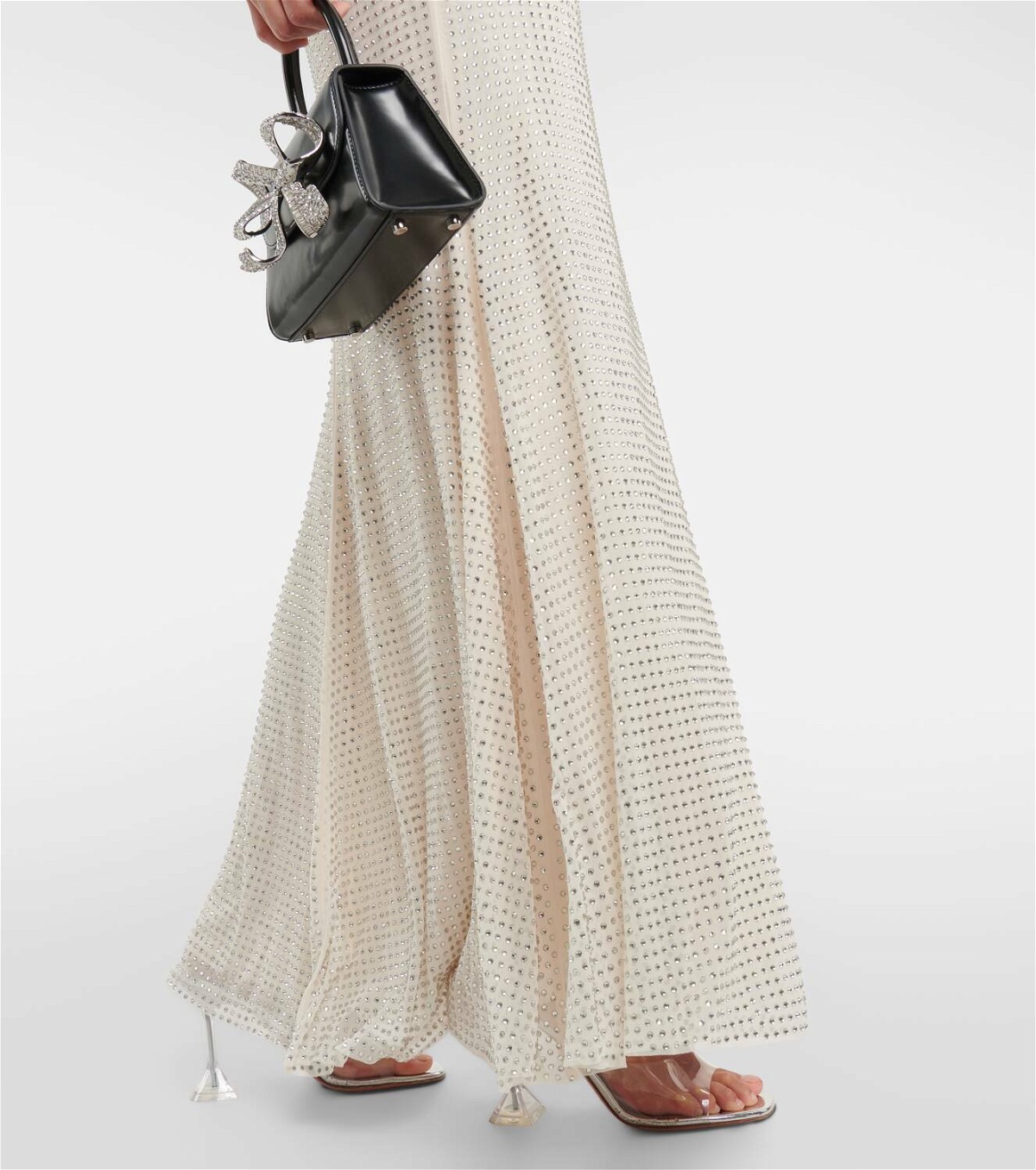 Self-Portrait Embellished mesh gown