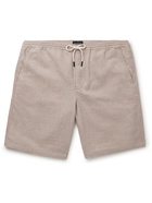 Club Monaco - Linen and Cotton-Blend Drawstring Shorts - Neutrals