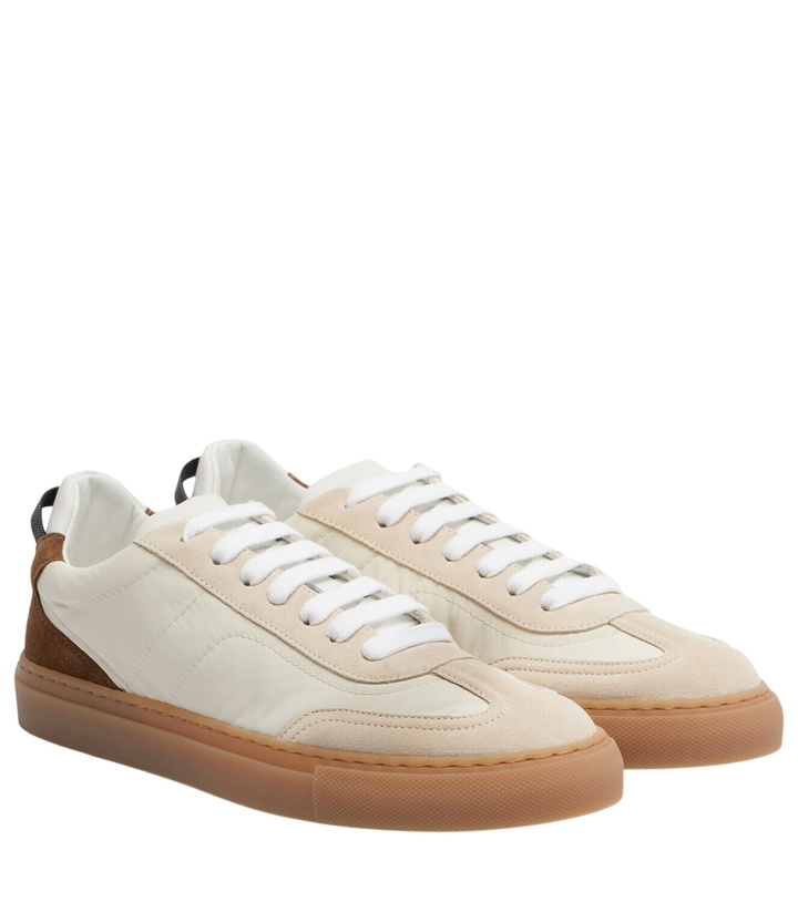 Photo: Brunello Cucinelli Monili suede-trimmed sneakers