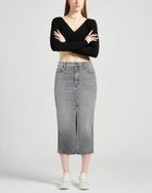 Mother Womens Denim skirt in Grey