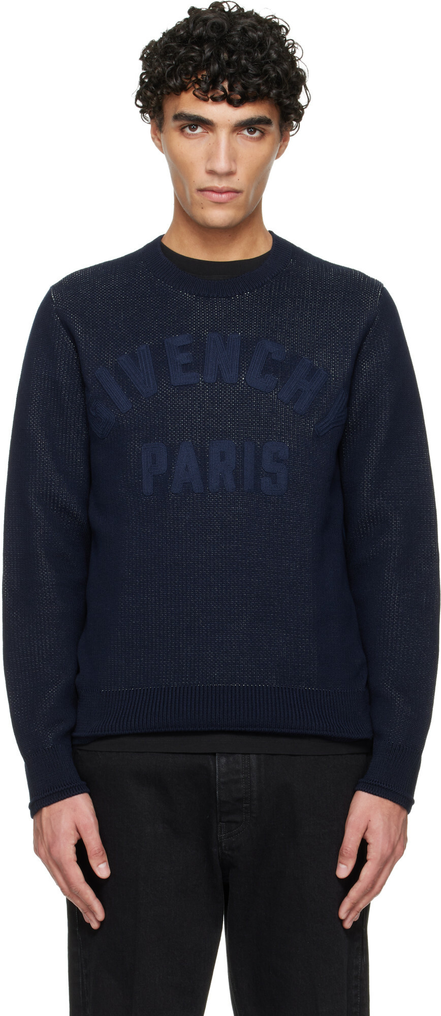 Givenchy Navy Crewneck Sweater
