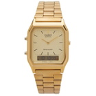 G-Shock Casio Vintage AQ-230GA Watch in Gold 