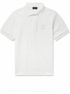 Dunhill - Logo-Embroidered Cotton-Piqué Polo Shirt - White