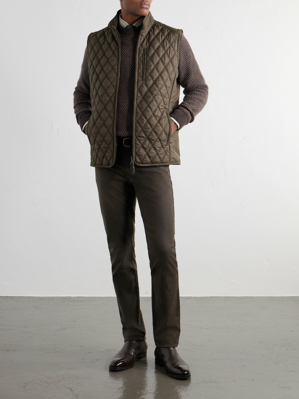 Purdey - Moorland Padded Quilted Shell Gilet - Green
