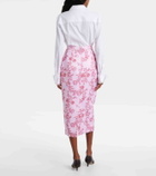 Emilia Wickstead Lorelei floral taffeta faille pencil skirt