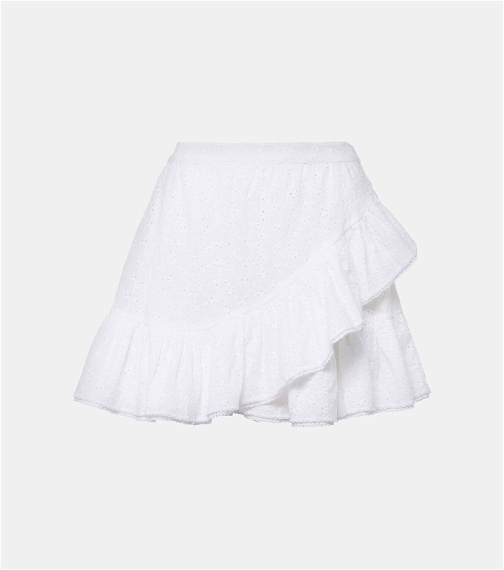 Photo: Poupette St Barth Bova broderie anglaise cotton miniskirt