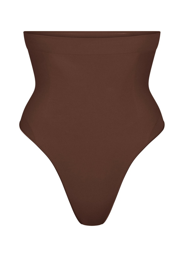Photo: Skims Seamless Sculpt High-waisted Thong Brown