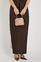 Stella Mccartney Falabella Mini Crystal-embellished Satin top Handle bag - Peach - One Size