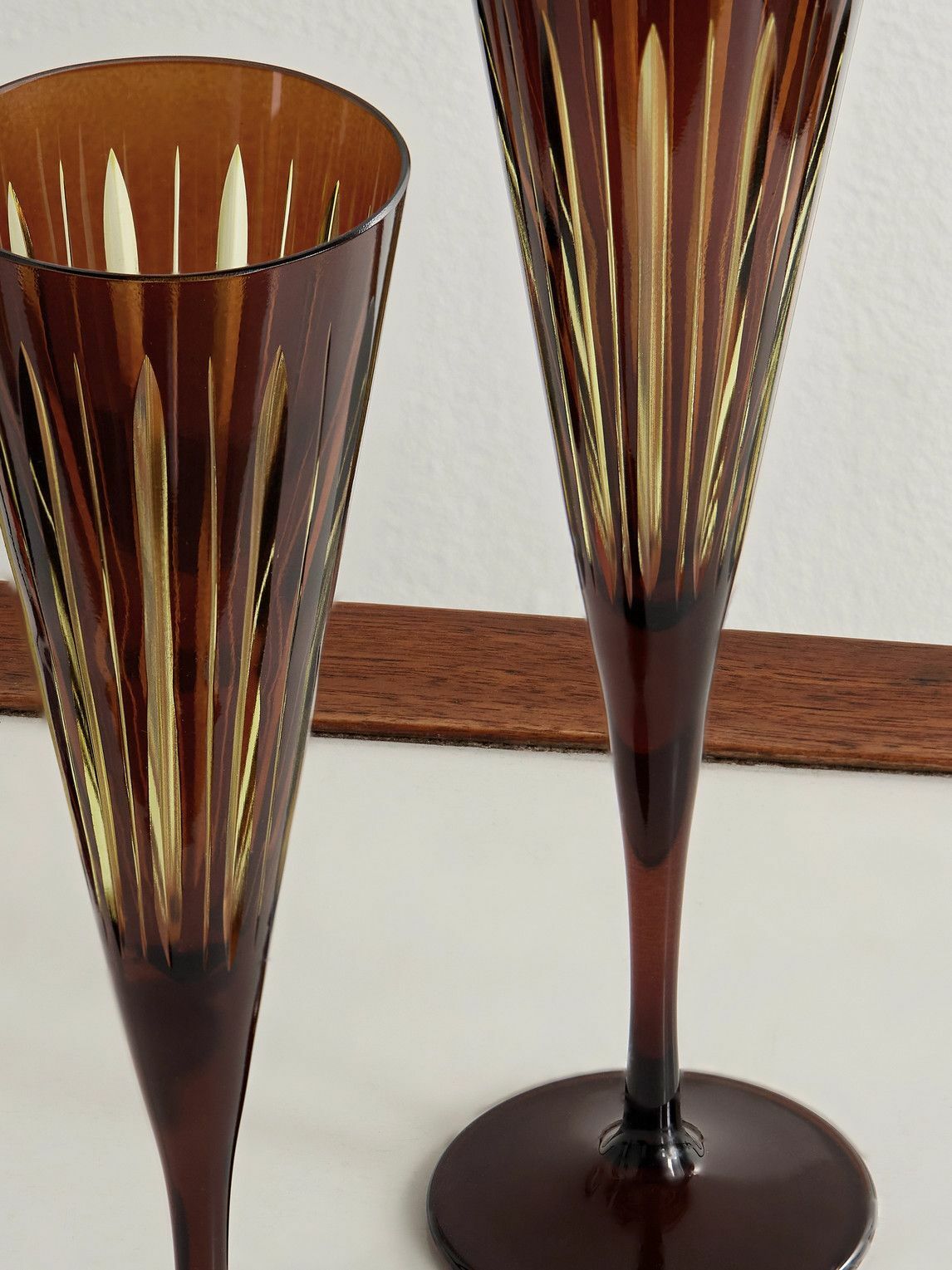 L'Objet - Prism Set of Four Champagne Flutes