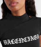 Balenciaga Gothic Type Shrunk cotton-blend T-shirt