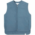 Jil Sander+ Men's Jil Sander Plus Water Repellent Padded Vest in Deep Atlantic Blue