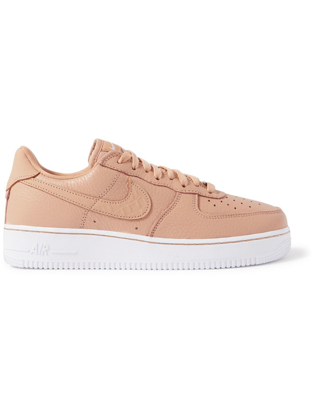 Photo: NIKE - Air Force 1 07 Craft Full-Grain Leather Sneakers - Brown