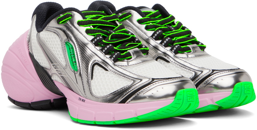 ★Givenchy★TK-MX Runner Low Top Sneakers★Green Silver Givenchy Men's TK-MX Runner Sneakers in Green/Silvery Givenchy