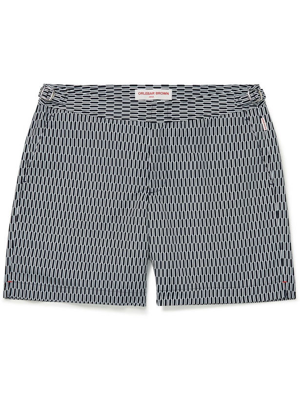 Photo: Orlebar Brown - Bulldog Bora Mid-Length Printed Swim Shorts - Blue