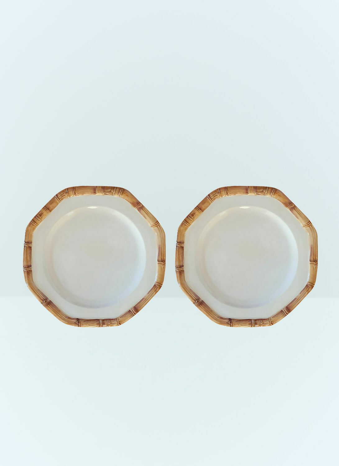 Les-Ottomans Set Of Two Bamboo Presentation Plates