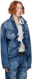 Y/Project Blue Denim Wire Jacket