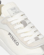 Pinko Lightweight Knit Fabric And Microfibre Sneakers Milk White