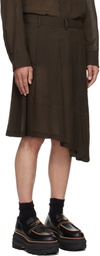 Feng Chen Wang Brown Pleated Skirt