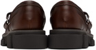 both Brown Gao Pierced Loafers