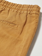 Mr P. - Cotton and Linen-Blend Twill Drawstring Shorts - Yellow