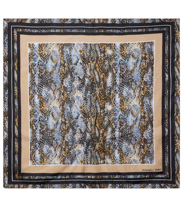 Photo: Christopher Esber Snake-print silk scarf