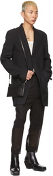 Rick Owens Black Linen & Wool Lido Blazer