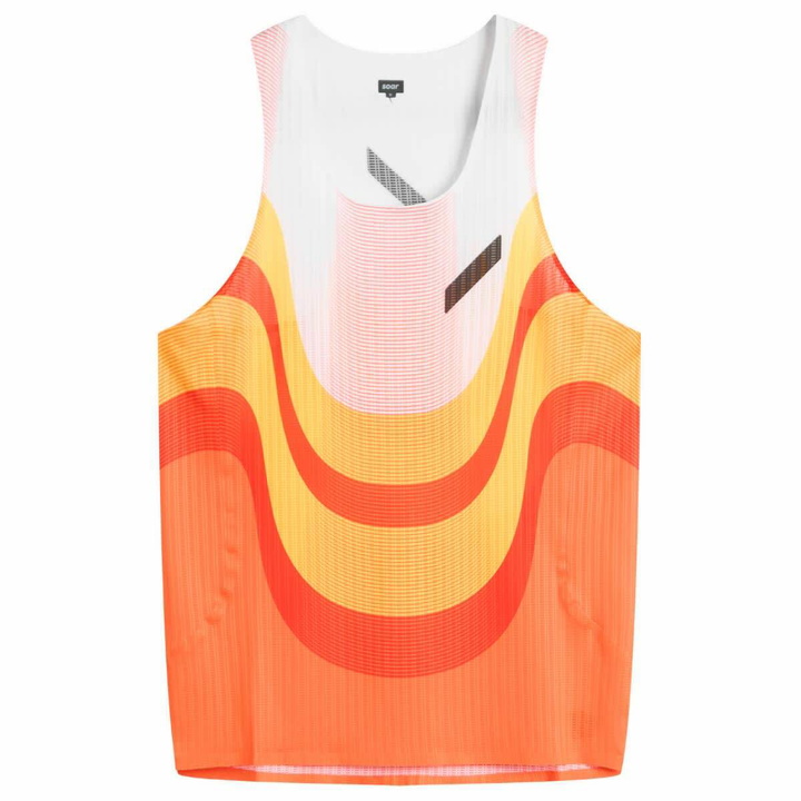 Photo: SOAR Men's Men's Race Vest in Orange/Red/White