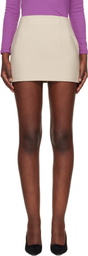 WARDROBE.NYC Beige Contour Miniskirt