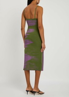 PH5 Flash Light Reflective Stretch-knit Midi Dress Lilac