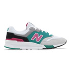 New Balance Grey and Green 997H Sneakers