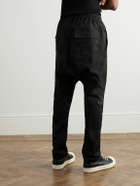 Rick Owens - Tapered Cotton-Blend Poplin Trousers - Black