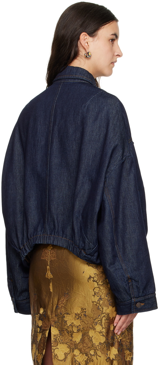 Dries Van Noten Indigo Cocoon Denim Jacket Dries Van Noten