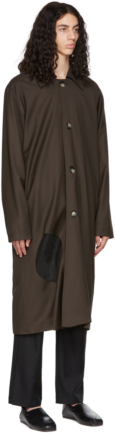Edward Cuming Brown Wool Coat Edward Cuming