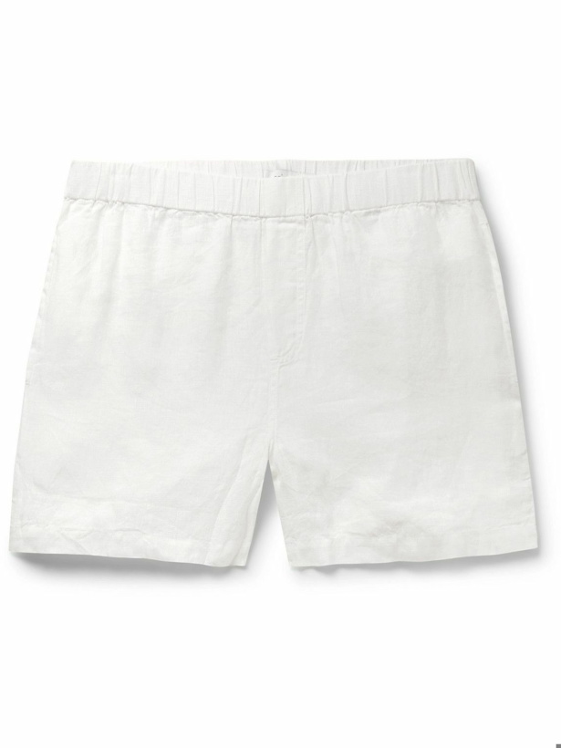 Photo: Onia - Home Straight-Leg Linen Shorts - White
