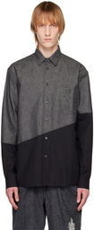 JW Anderson Gray & Black Two Tone Shirt