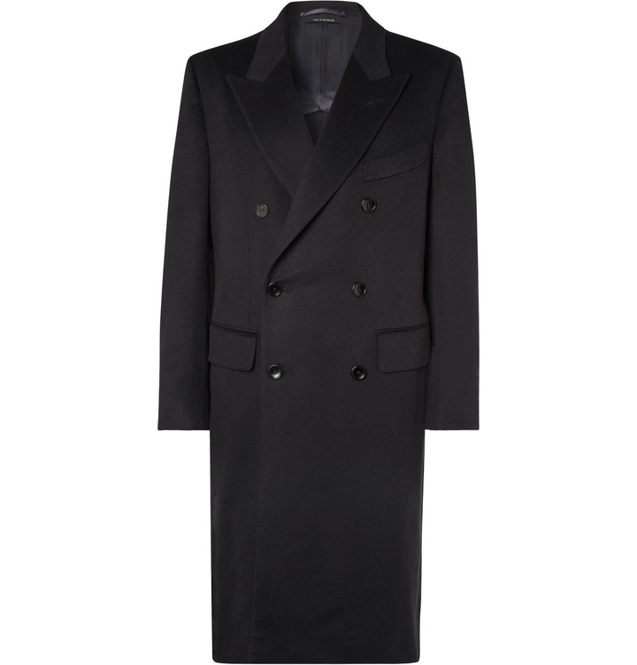 Photo: TOM FORD - Double-Breasted Cashmere Overcoat - Blue