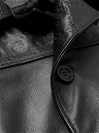 Marine Serre - Moonogram Embossed Leather Jacket - Black