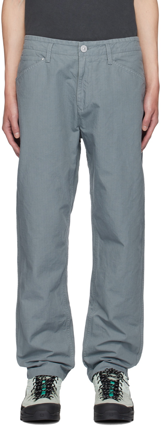 Stone Island Gray Straight-Leg Trousers Stone Island
