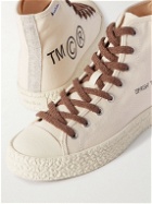 Acne Studios - Printed Cotton-Canvas High-Top Sneakers - Neutrals