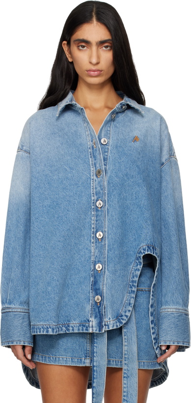 Photo: The Attico Blue Diana Denim Shirt