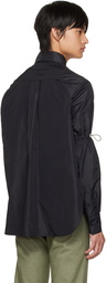 Carlota Barrera Black Drawstring Shirt