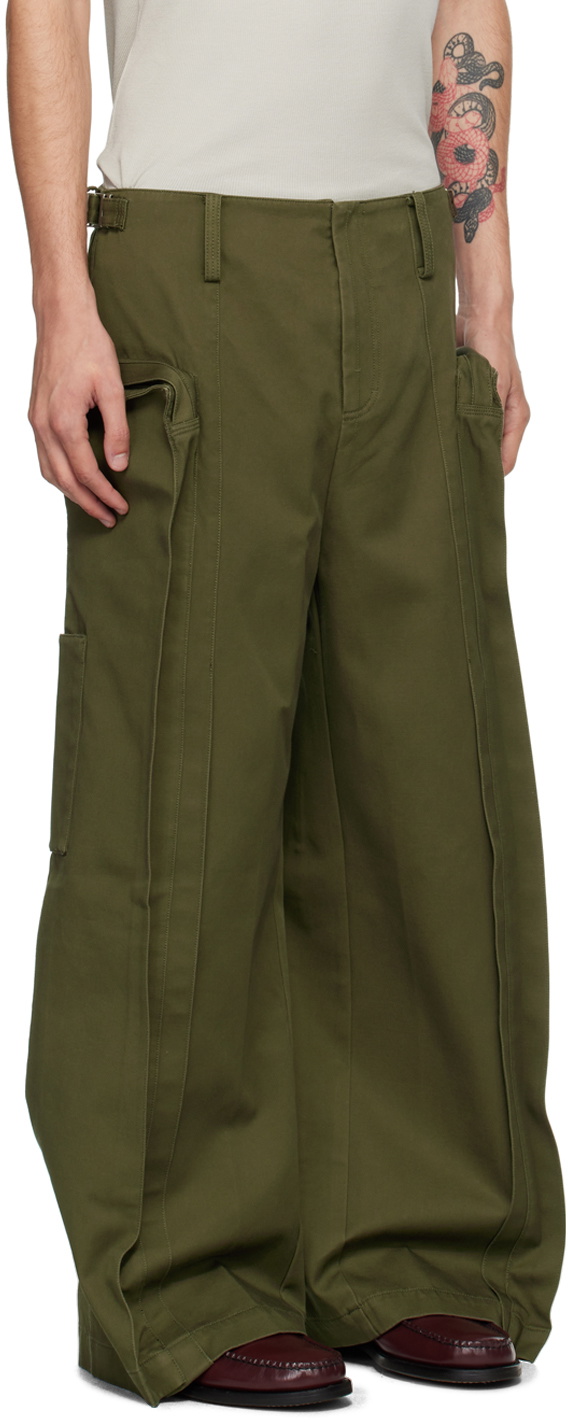 Fax Copy Express Khaki Oversized Cargo Pants