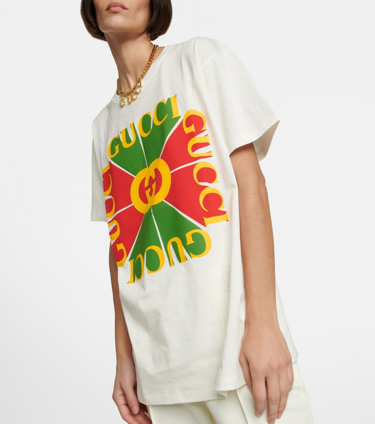 Gucci - Logo printed cotton T-shirt Gucci