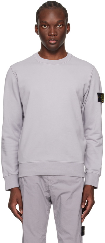 Photo: Stone Island Gray Patch Sweatshirt