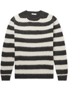 Boglioli - Striped Virgin Wool and Cashmere-Blend Sweater - Gray